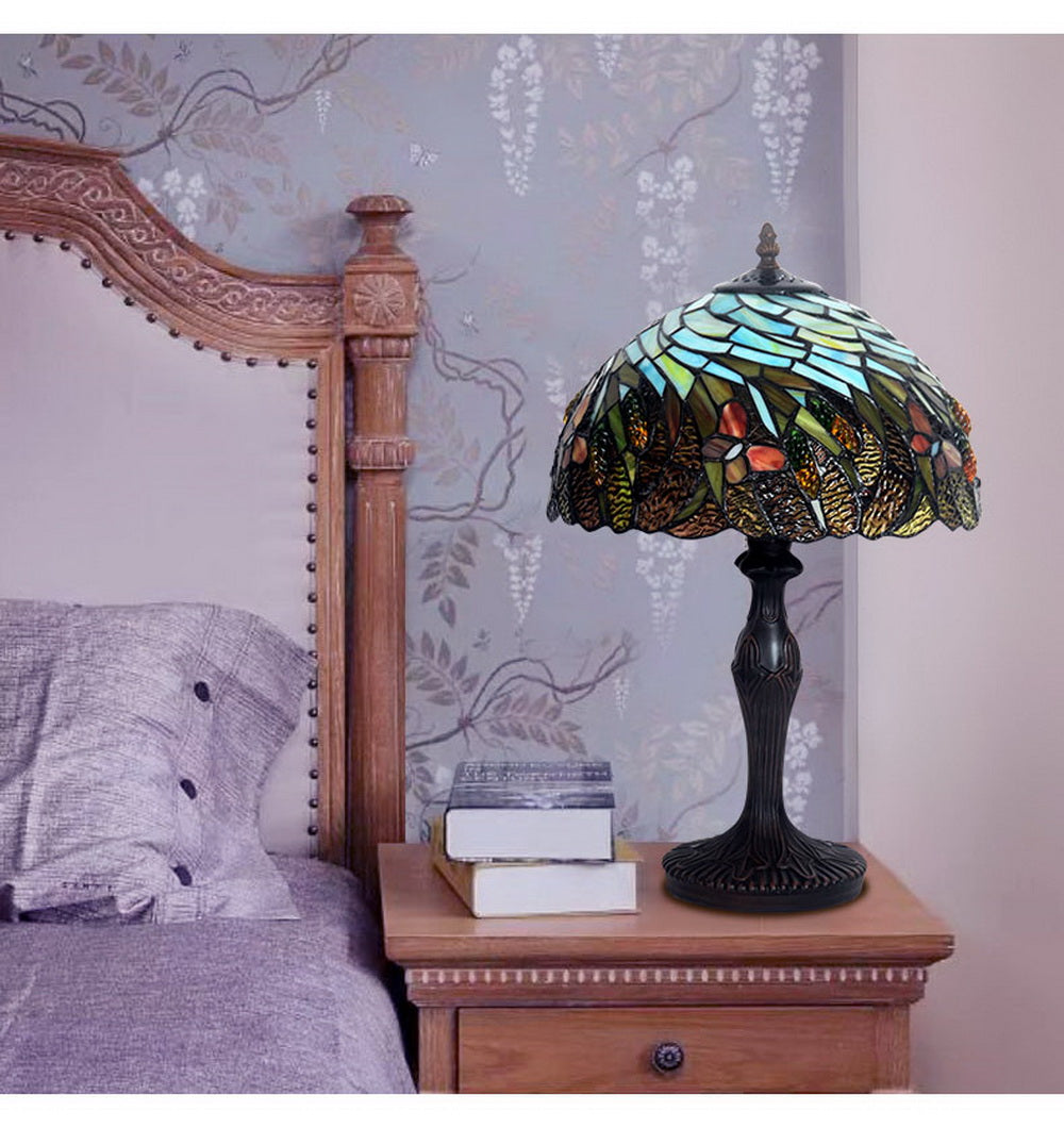 Amazing 12" Butterfly Tiffany Bedside Lamp