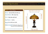 Huge 20" Tiffany Reproduction Traditional Dragonfly Table Lamp