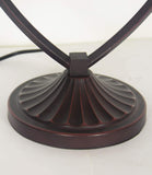 Dragonfly Tiffany Style Stained Glass Table Lamp with Heart-shaped Metal Base