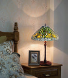Legend Collection@Large 16" Daffodil Flower Stained Glass Tiffany Table Lamp