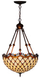 Huge Size Fabulous 18" Beaded  Tiffany Uplihgter Pendant Lights