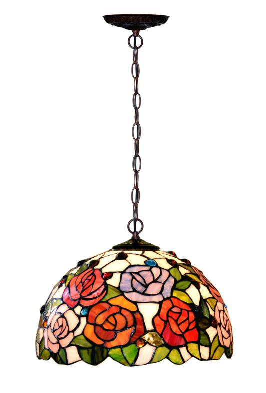 12” Garden of Rose Tiffany Downlight Pendant light