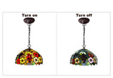 12” Elegant Morning Glory Grape Tiffany Downlight Pendant light