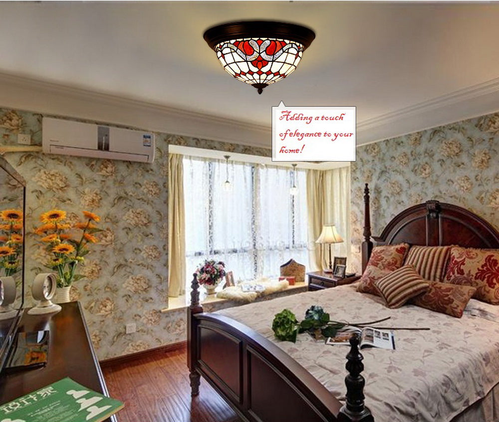 Classical Baroque Tiffany Style  Flush Mount Ceiling Lights