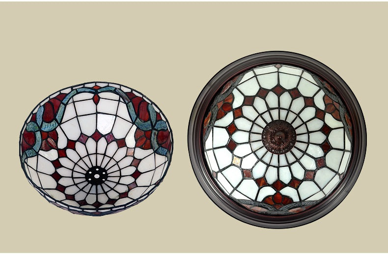 Classical Baroque Tiffany Style  Flush Mount Ceiling Lights