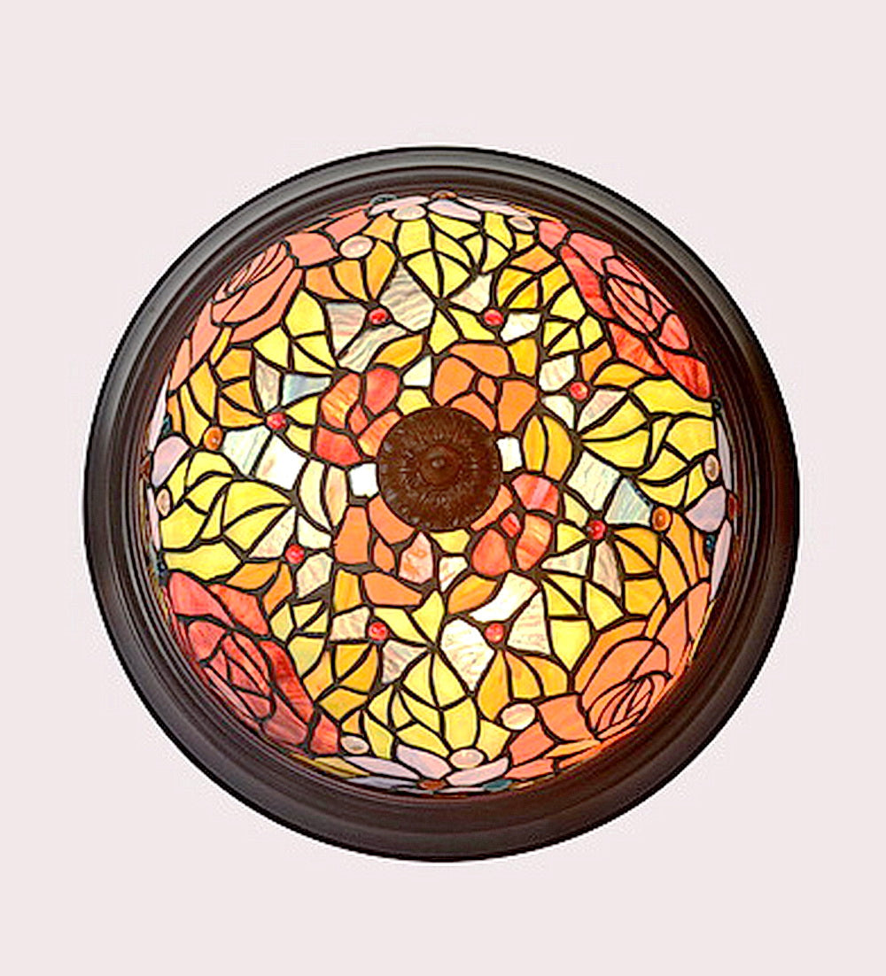 Rose Tiffany Style  Flush Mount Ceiling Lights