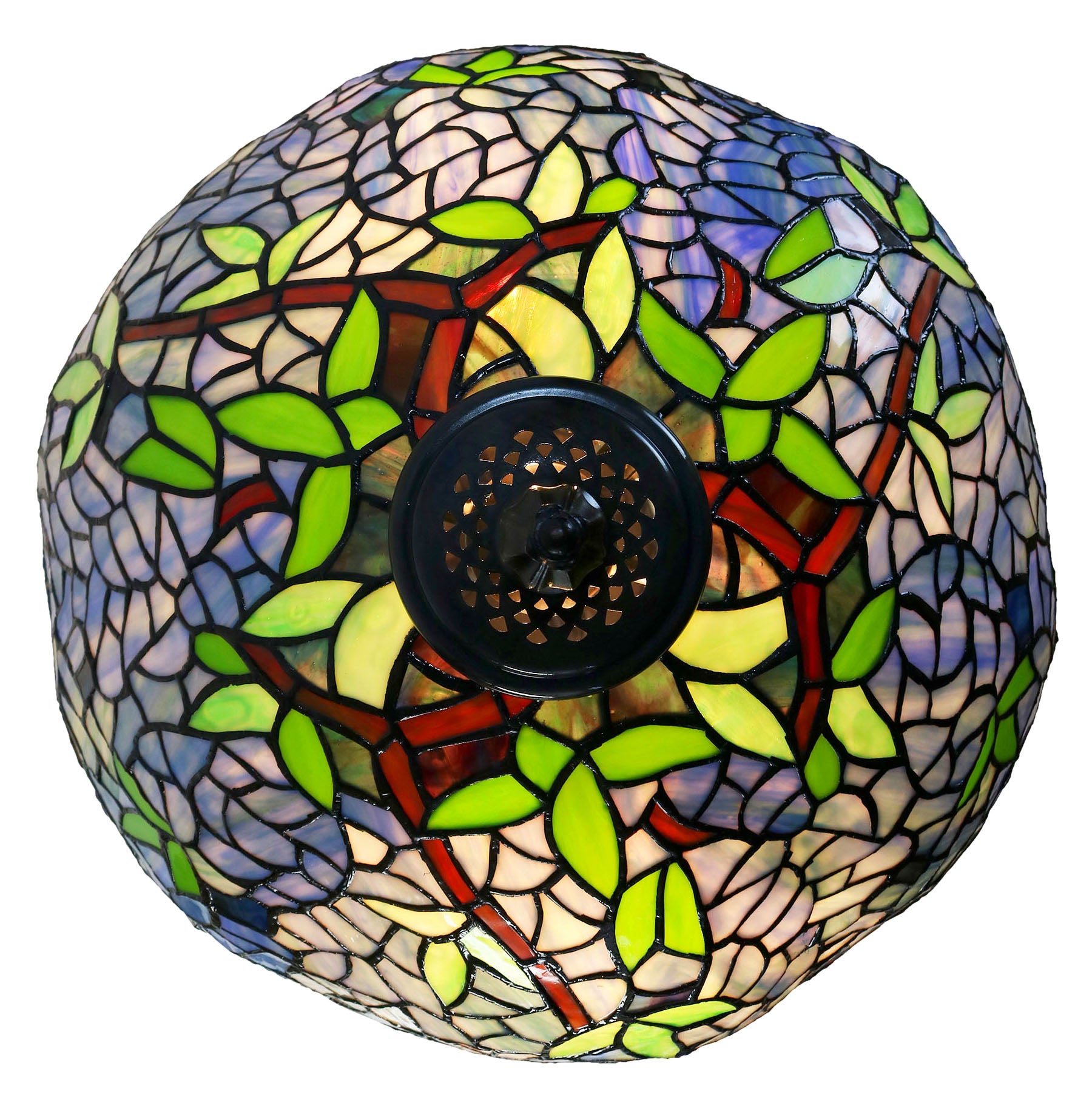 Large 17" Blue Wisteria Style Tiffany Floor Lamp