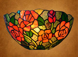 Elegant Rose Style Tiffany Wall Sconce