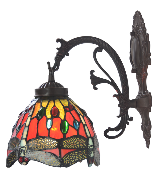 Dragonfly Red Tiffany Wall down lights wall Sconce