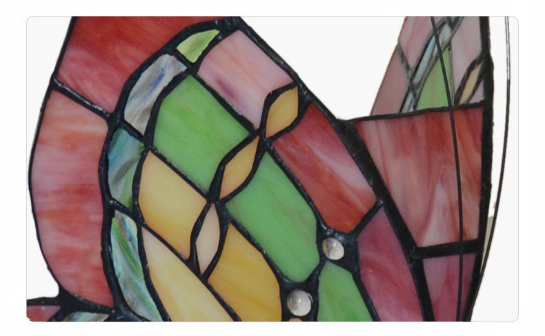 Butterfly  Tiffany Leadlight Stained Glass Art Deco Table Lamp