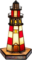 Lighthouse Tiffany Leadlight Art Deco Stained Glass Accent Lamp