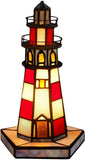Lighthouse Tiffany Leadlight Art Deco Stained Glass Accent Lamp