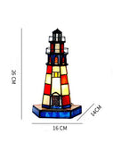 Lighthouse Tiffany Leadlight Art Deco Stained Glass Accent Lamp