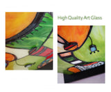 Impression Art Deco Fashion Girl Tiffany Leadlight Art Deco Stained Glass Accent Lamp