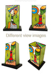 Impression Art Deco Fashion Girl Tiffany Leadlight Art Deco Stained Glass Accent Lamp