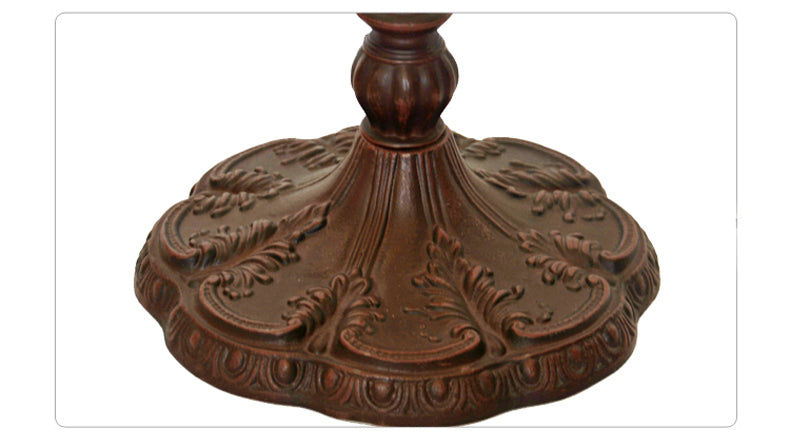 Large 16" Blue Wisteria Style Stained Glass Tiffany Floor Lamp