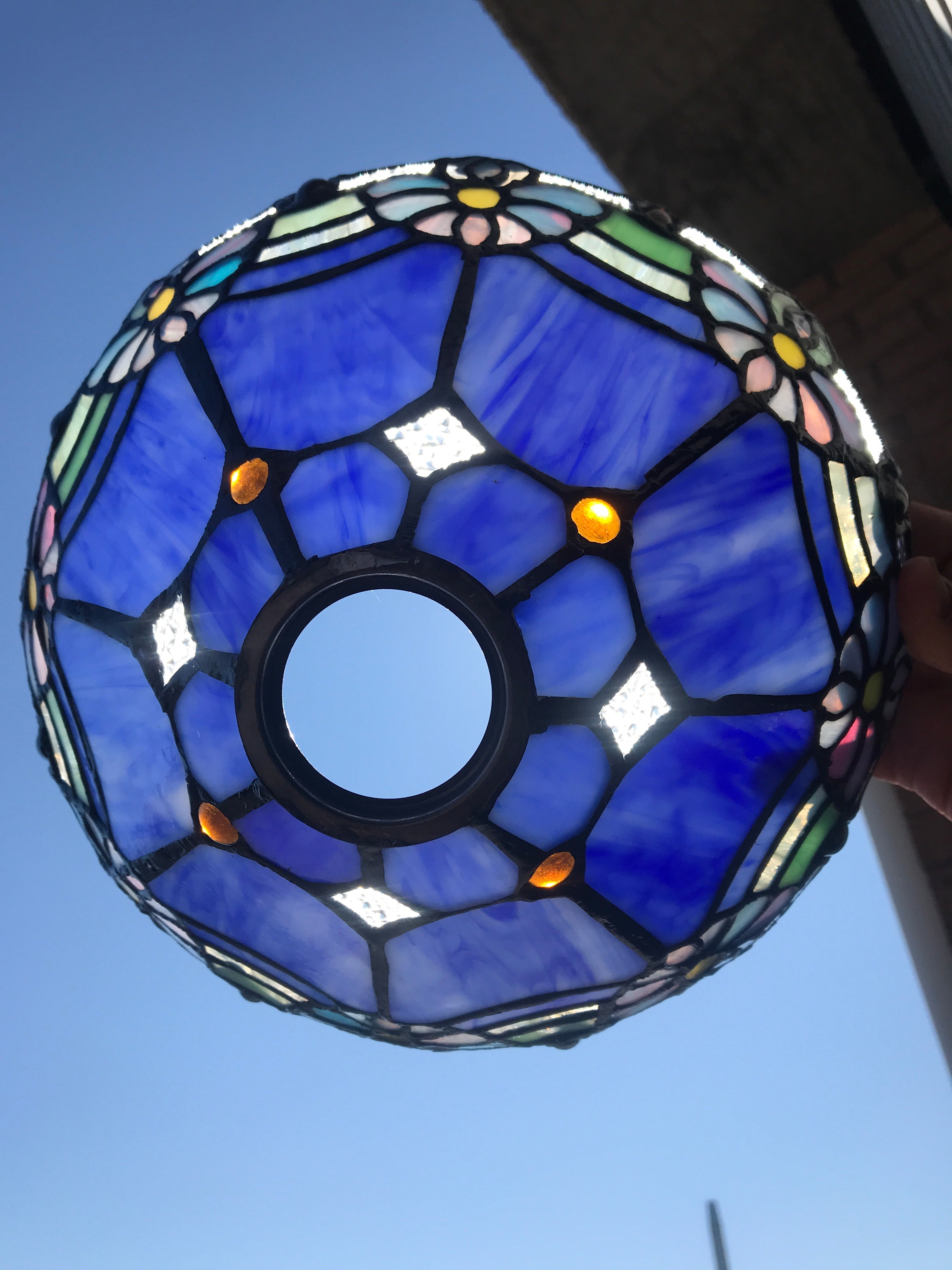 Waratah Style Leadlight Stained Glass Bridge Arm Tiffany  Floor Lamp