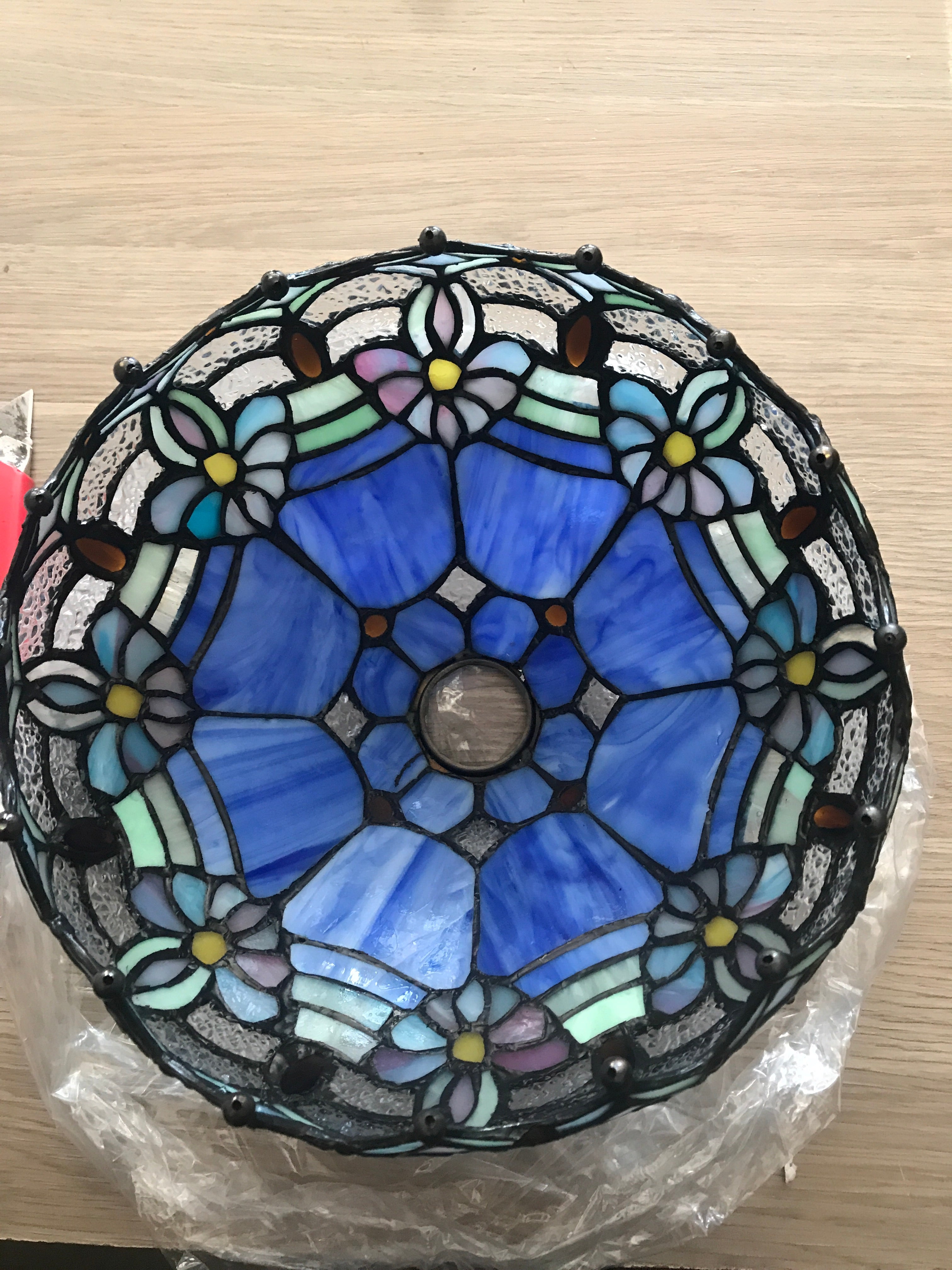 Waratah Style Leadlight Stained Glass Bridge Arm Tiffany  Floor Lamp