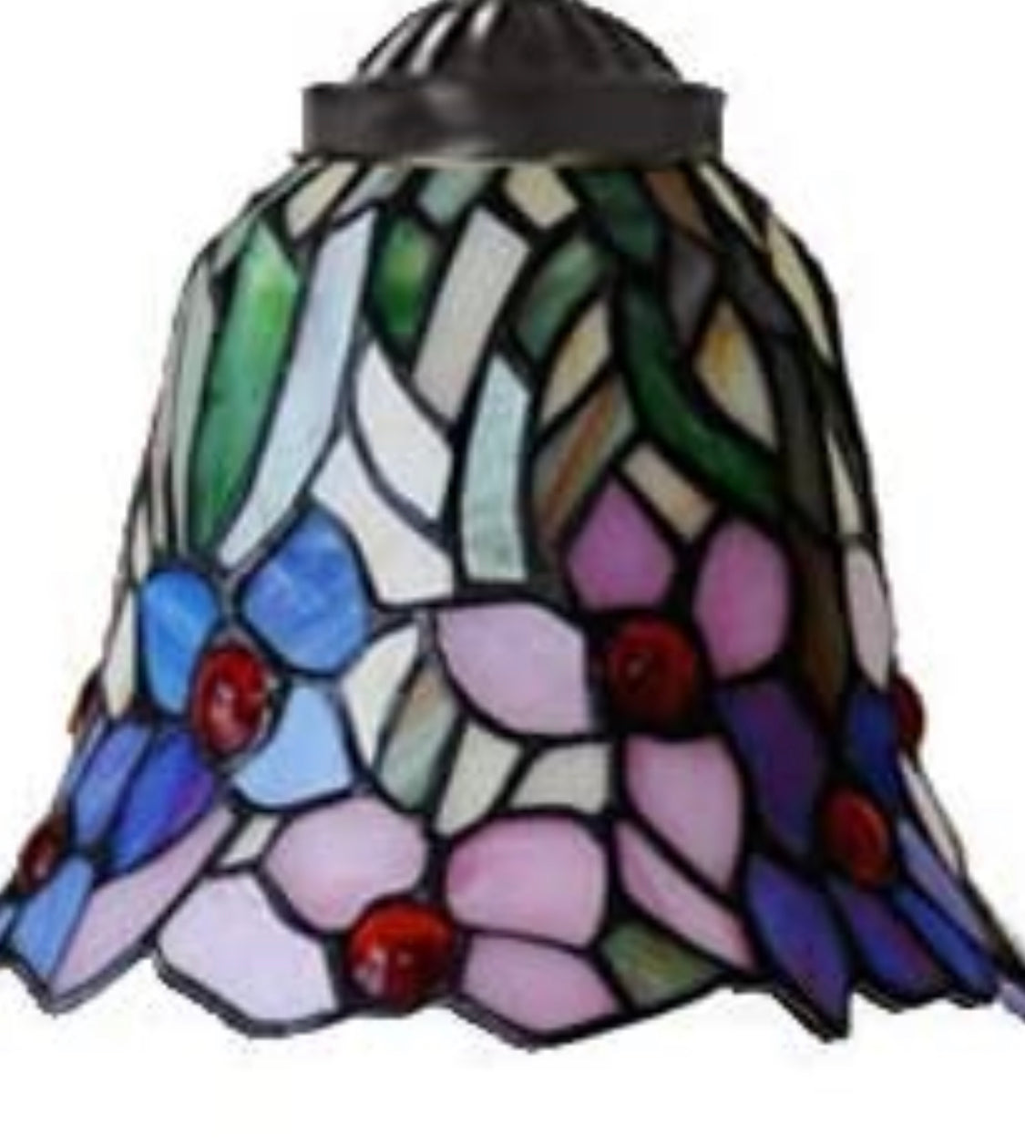 Amazing Iris Flower Tiffany Accent Table Lamp